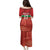 Custom Guadelope Football Family Matching Puletasi and Hawaiian Shirt Basse Terre Red Style