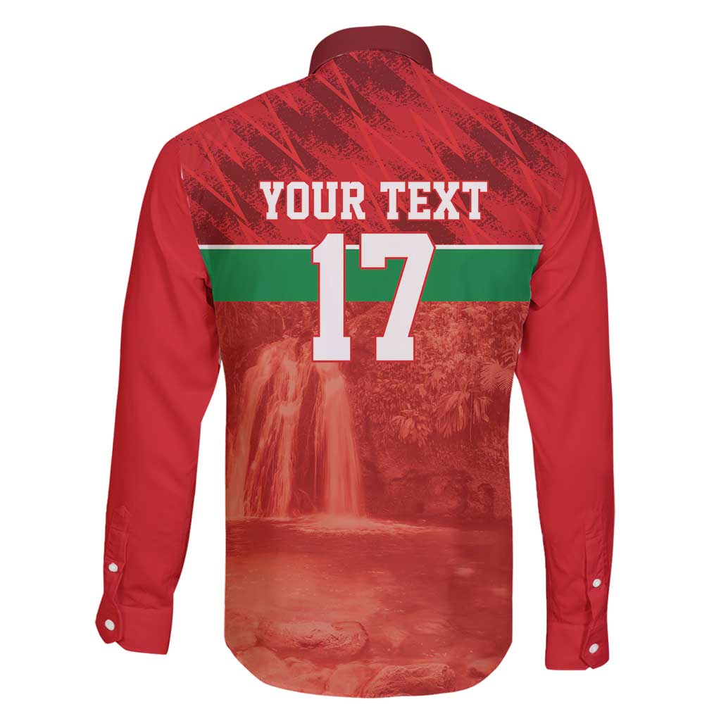 Custom Guadelope Football Family Matching Summer Maxi Dress and Hawaiian Shirt Basse Terre Red Style