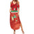 Custom Guadelope Football Family Matching Summer Maxi Dress and Hawaiian Shirt Basse Terre Red Style