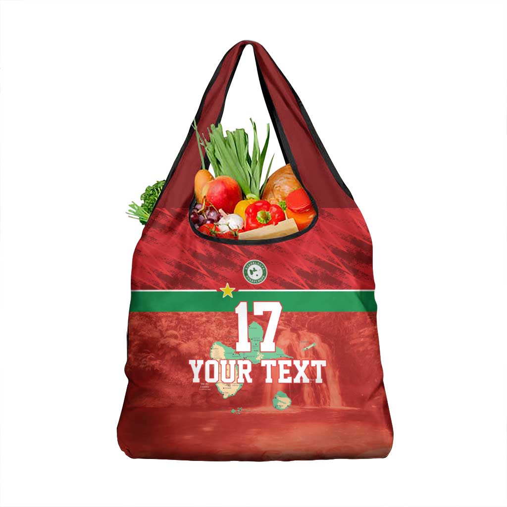 Custom Guadelope Football Grocery Bag Basse Terre Red Style