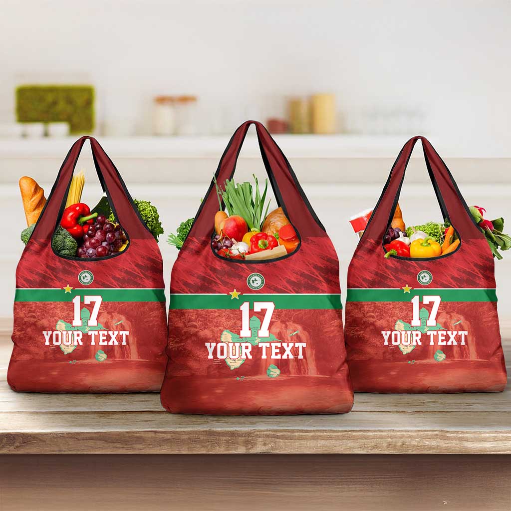 Custom Guadelope Football Grocery Bag Basse Terre Red Style