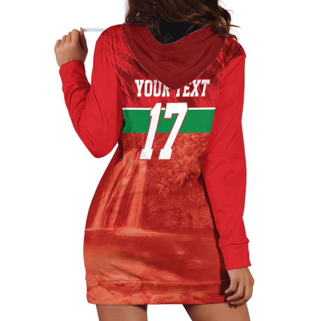 Custom Guadelope Football Hoodie Dress Basse Terre Red Style