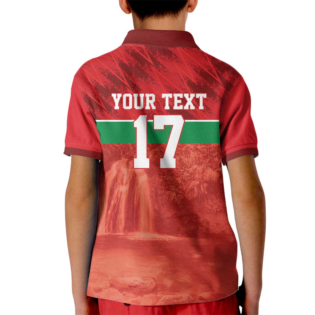 Custom Guadelope Football Kid Polo Shirt Basse Terre Red Style