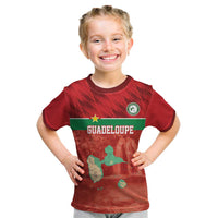 Custom Guadelope Football Kid T Shirt Basse Terre Red Style
