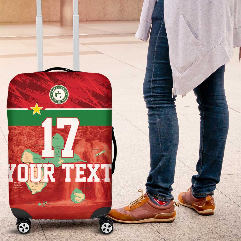 Custom Guadelope Football Luggage Cover Basse Terre Red Style