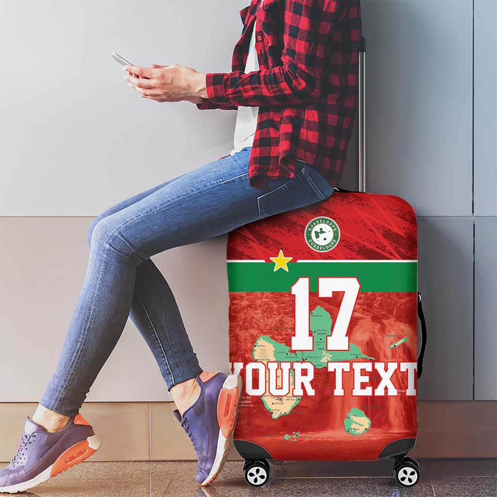 Custom Guadelope Football Luggage Cover Basse Terre Red Style