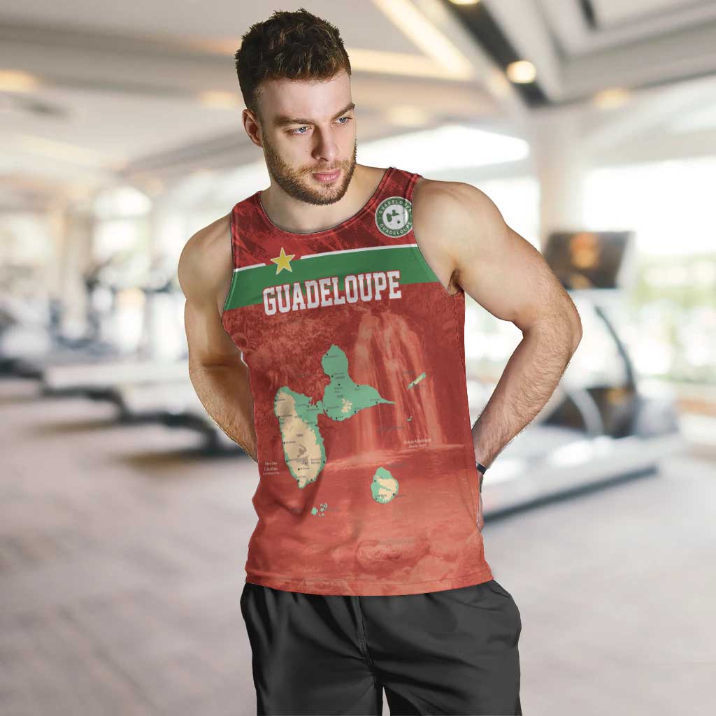 Custom Guadelope Football Men Tank Top Basse Terre Red Style