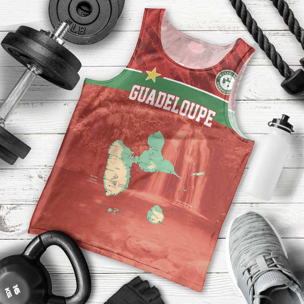 Custom Guadelope Football Men Tank Top Basse Terre Red Style