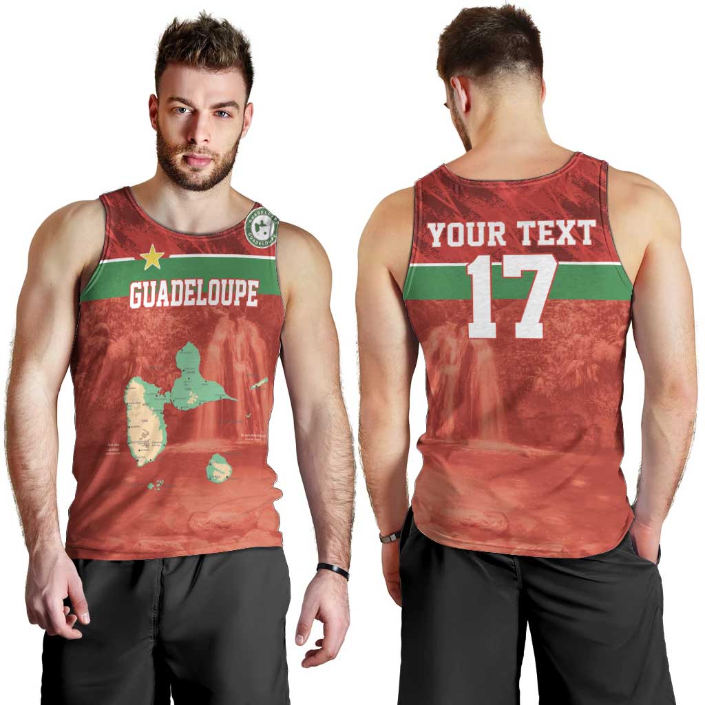 Custom Guadelope Football Men Tank Top Basse Terre Red Style