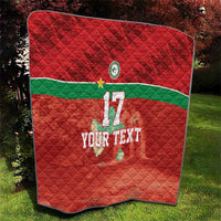Custom Guadelope Football Quilt Basse Terre Red Style