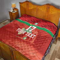 Custom Guadelope Football Quilt Basse Terre Red Style