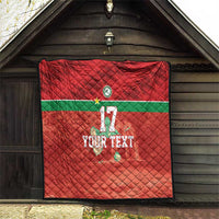 Custom Guadelope Football Quilt Basse Terre Red Style