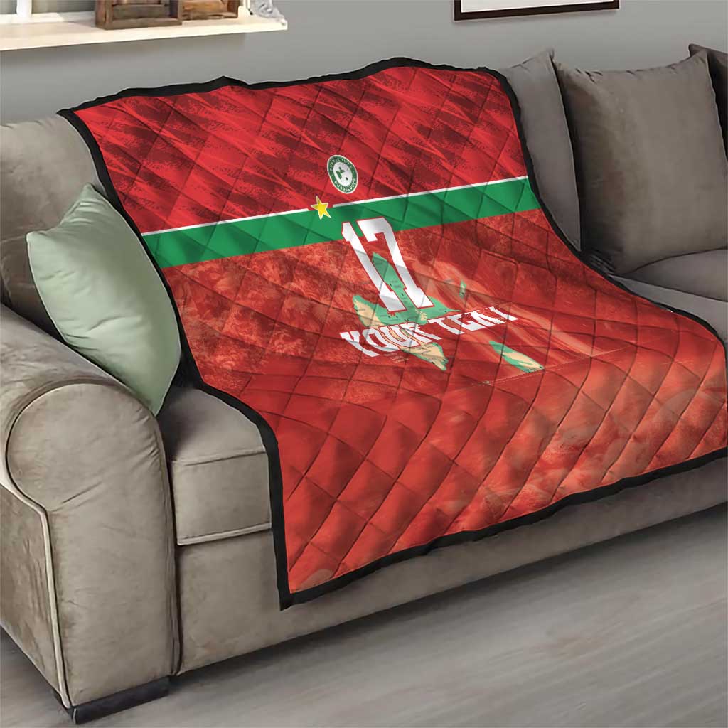 Custom Guadelope Football Quilt Basse Terre Red Style