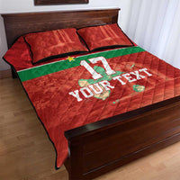 Custom Guadelope Football Quilt Bed Set Basse Terre Red Style