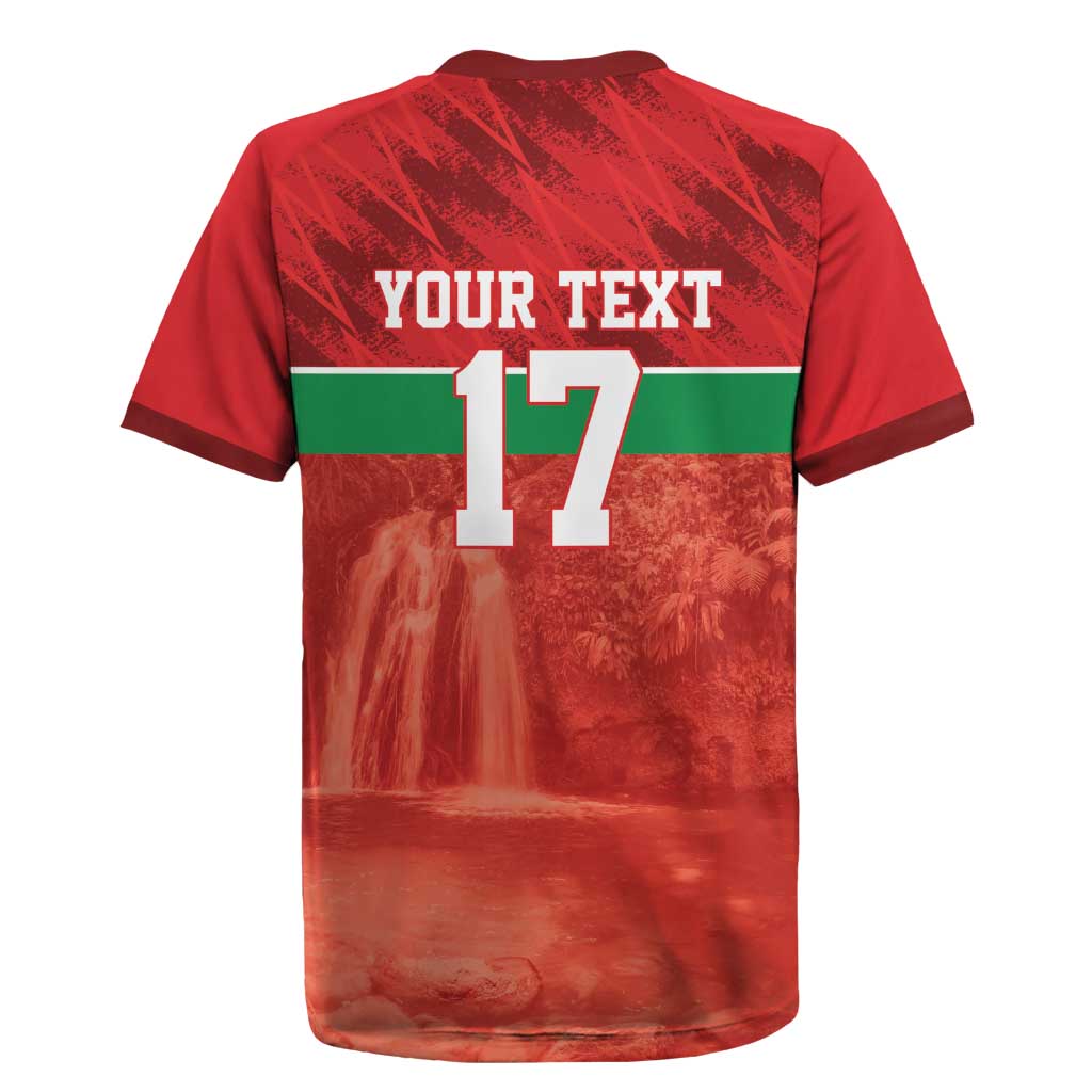 Custom Guadelope Football Rugby Jersey Basse Terre Red Style