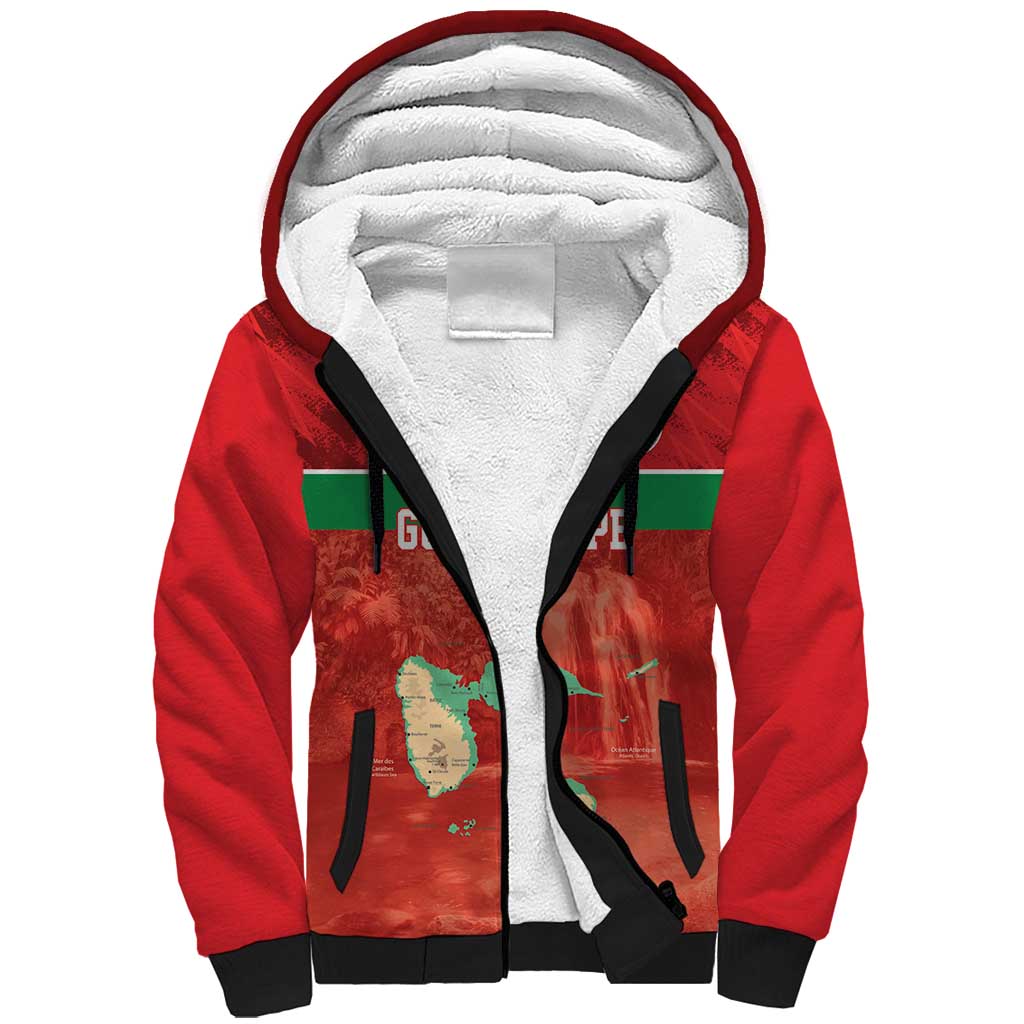 Custom Guadelope Football Sherpa Hoodie Basse Terre Red Style