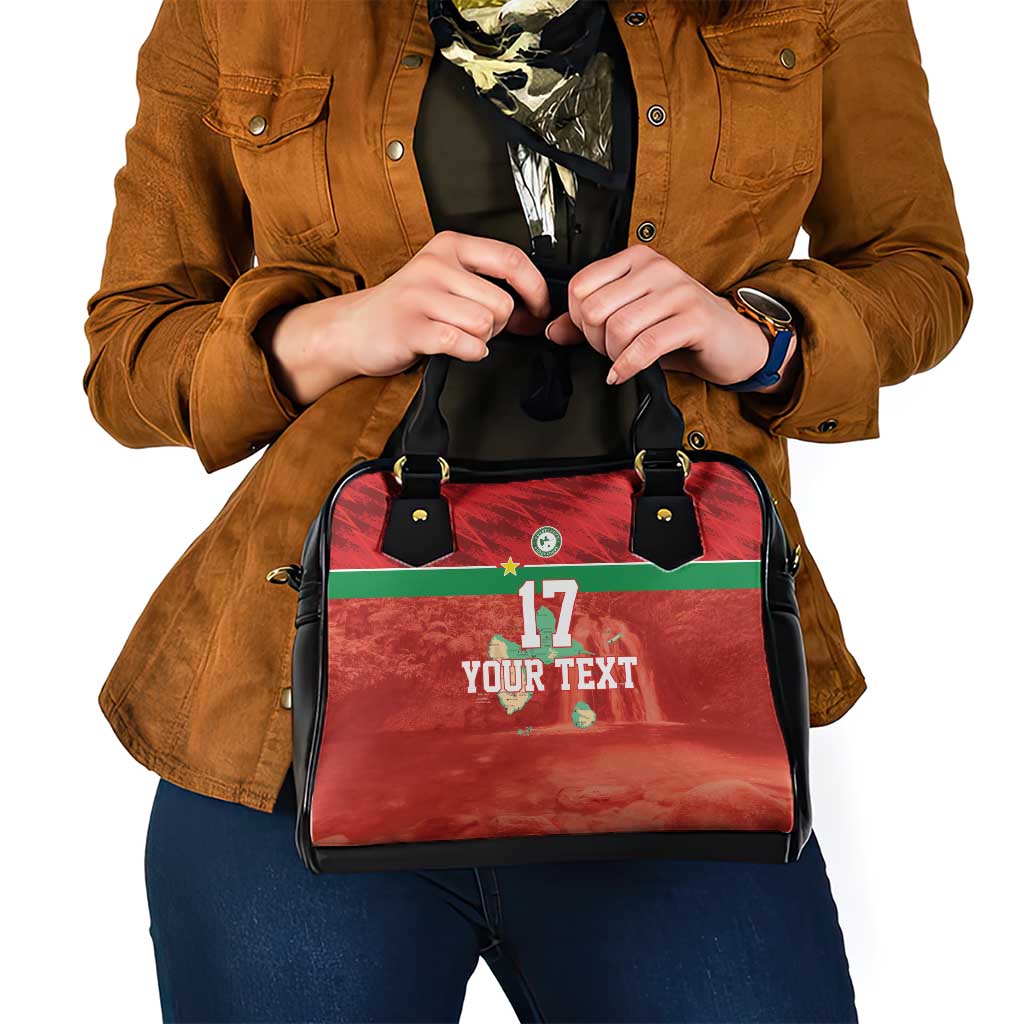 Custom Guadelope Football Shoulder Handbag Basse Terre Red Style