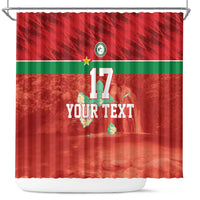 Custom Guadelope Football Shower Curtain Basse Terre Red Style