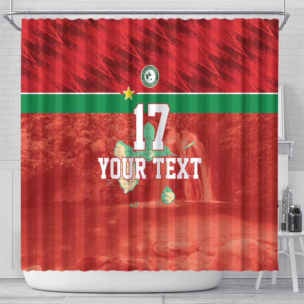 Custom Guadelope Football Shower Curtain Basse Terre Red Style