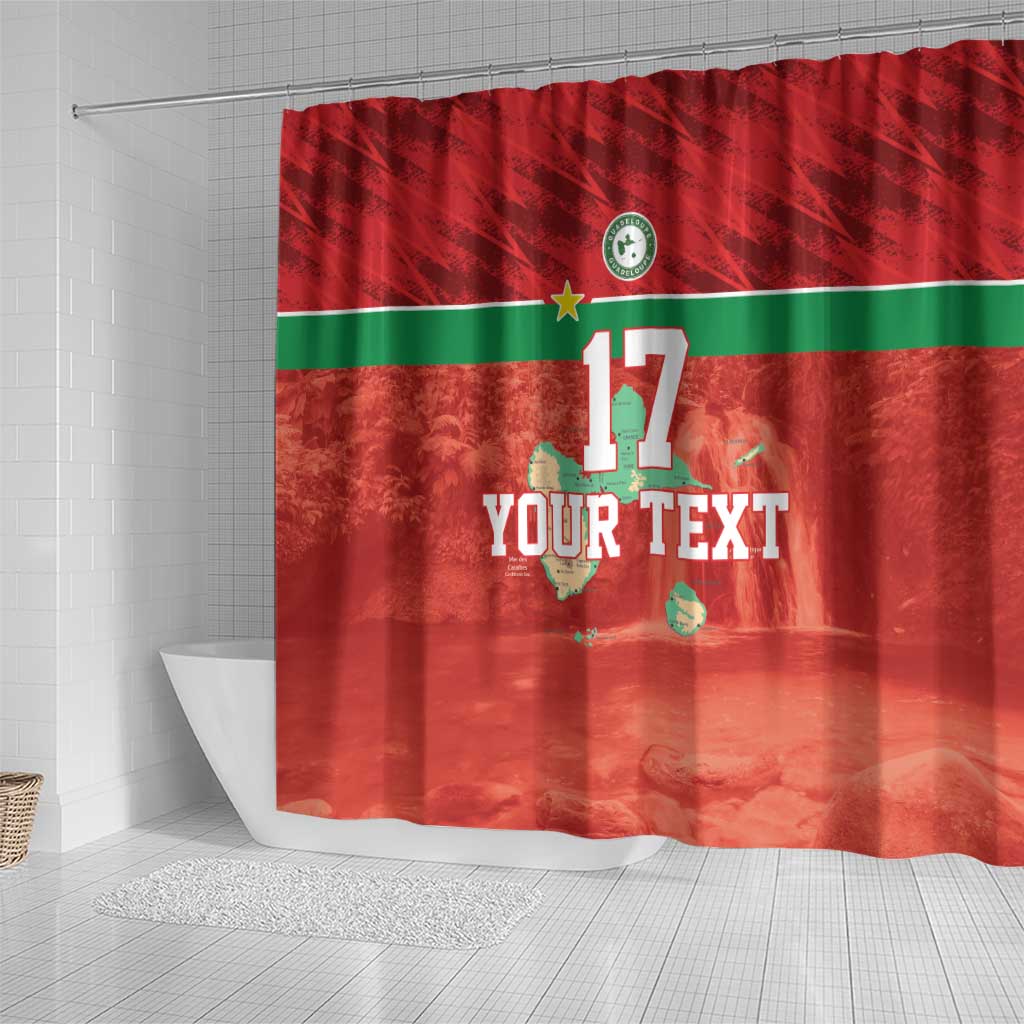 Custom Guadelope Football Shower Curtain Basse Terre Red Style