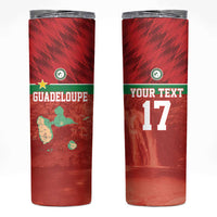 Custom Guadelope Football Skinny Tumbler Basse Terre Red Style