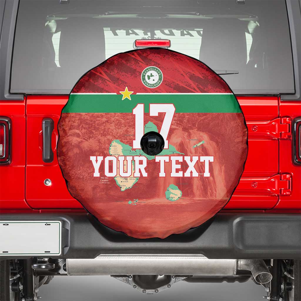 Custom Guadelope Football Spare Tire Cover Basse Terre Red Style