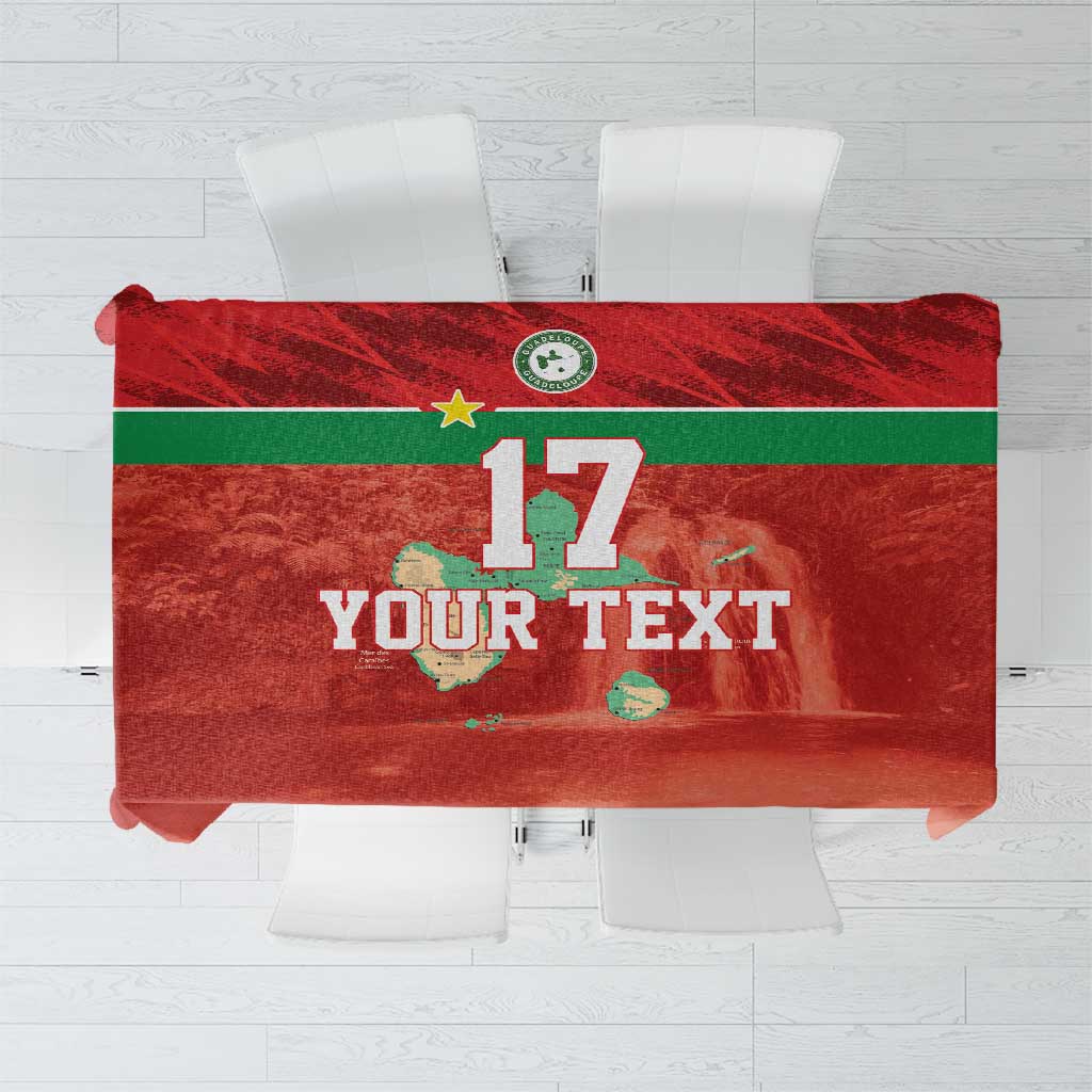 Custom Guadelope Football Tablecloth Basse Terre Red Style