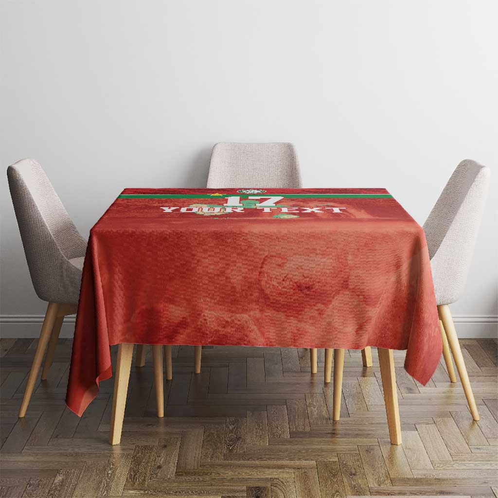 Custom Guadelope Football Tablecloth Basse Terre Red Style