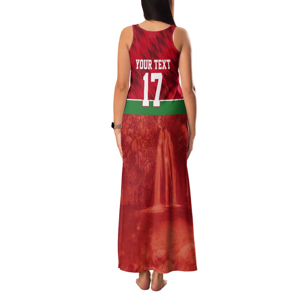 Custom Guadelope Football Tank Maxi Dress Basse Terre Red Style