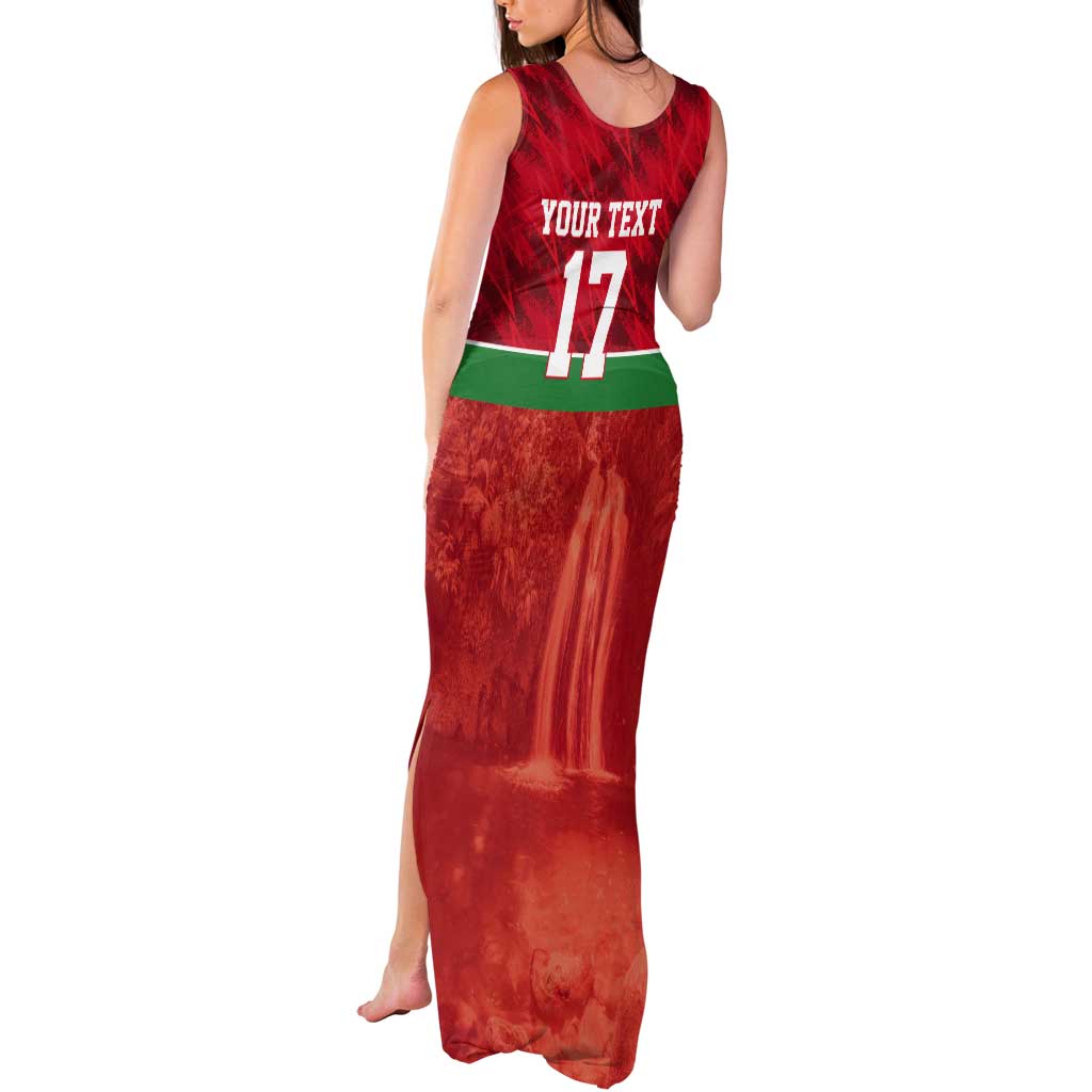 Custom Guadelope Football Tank Maxi Dress Basse Terre Red Style