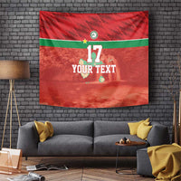 Custom Guadelope Football Tapestry Basse Terre Red Style