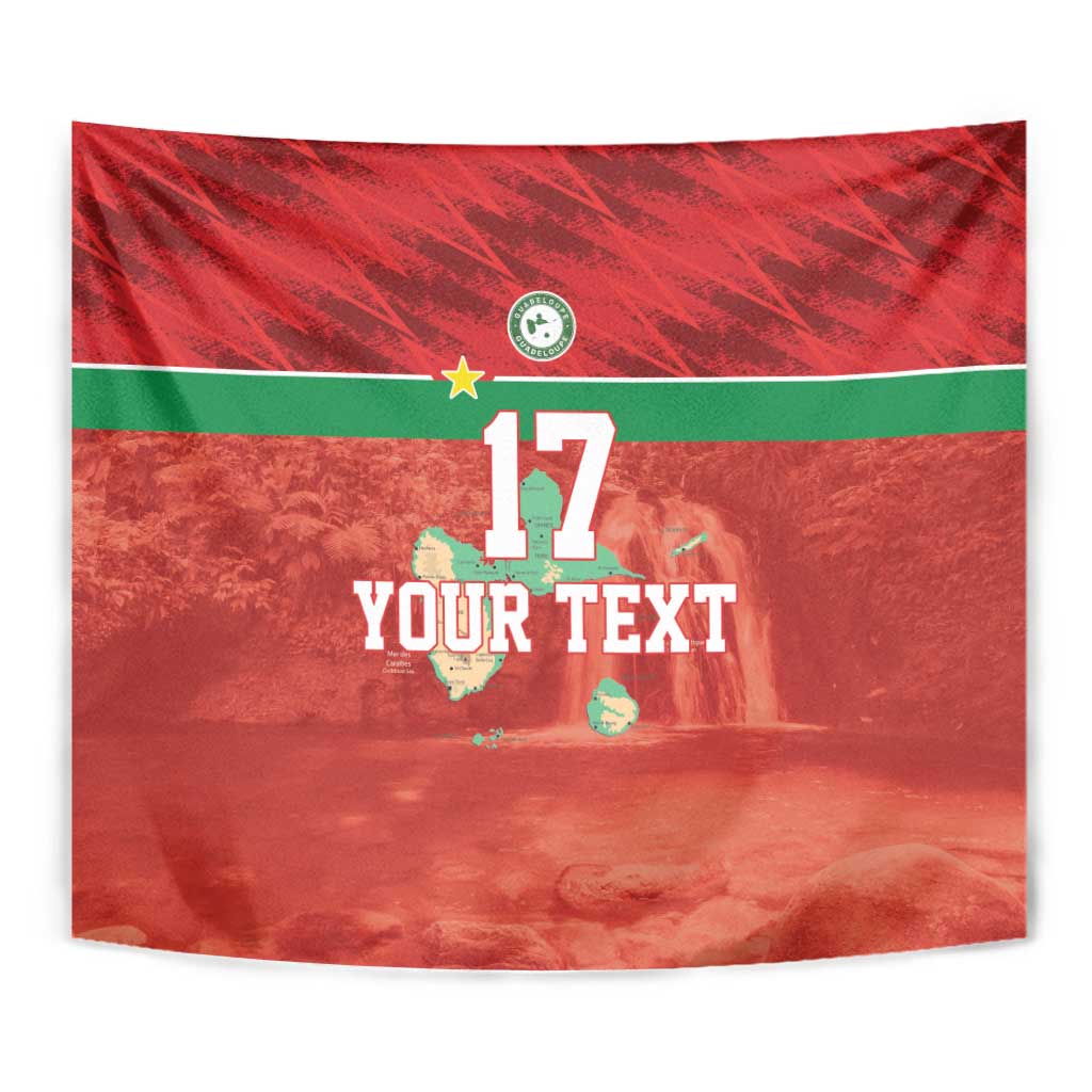 Custom Guadelope Football Tapestry Basse Terre Red Style