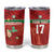 Custom Guadelope Football Tumbler Cup Basse Terre Red Style