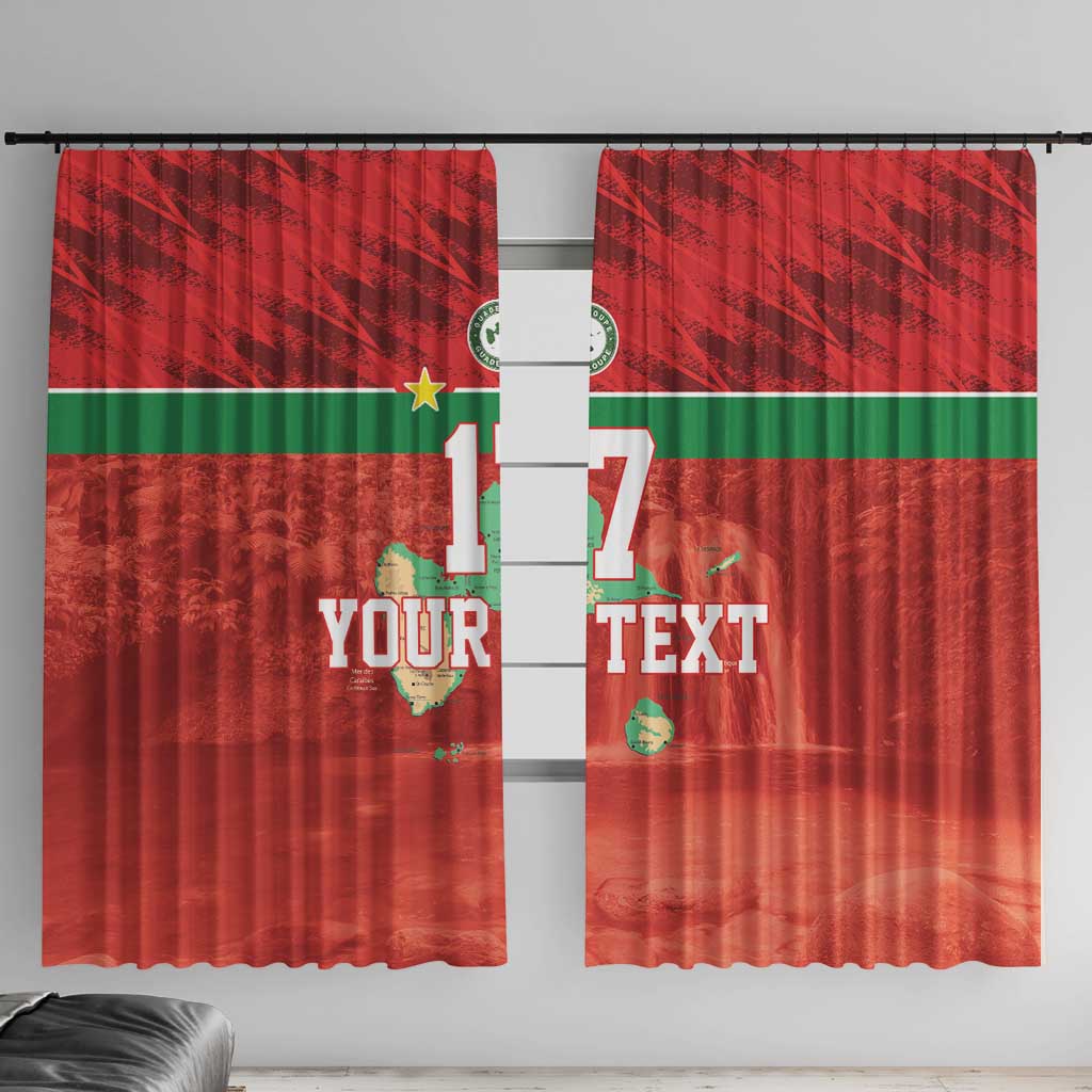 Custom Guadelope Football Window Curtain Basse Terre Red Style