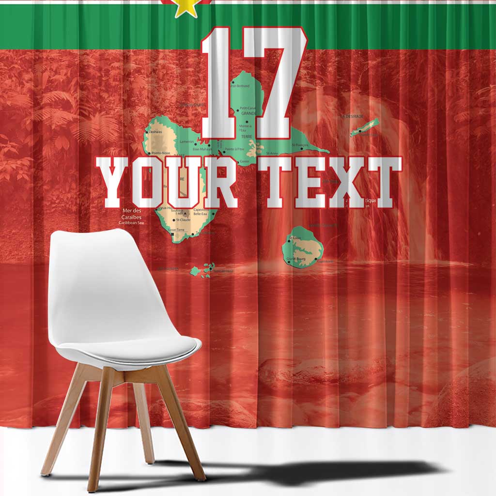 Custom Guadelope Football Window Curtain Basse Terre Red Style