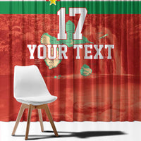 Custom Guadelope Football Window Curtain Basse Terre Red Style