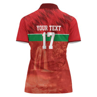 Custom Guadelope Football Women Polo Shirt Basse Terre Red Style