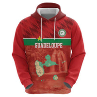 Custom Guadelope Football Zip Hoodie Basse Terre Red Style
