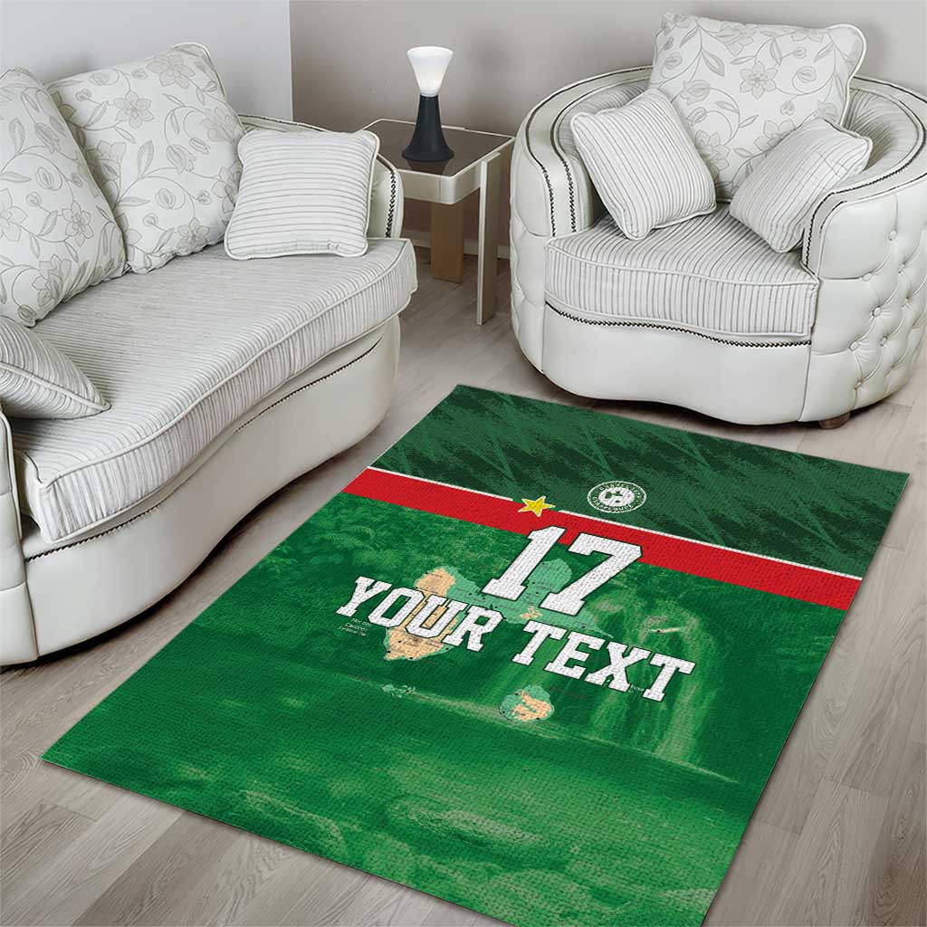 Custom Guadelope Football Area Rug Basse Terre Green Style
