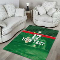 Custom Guadelope Football Area Rug Basse Terre Green Style
