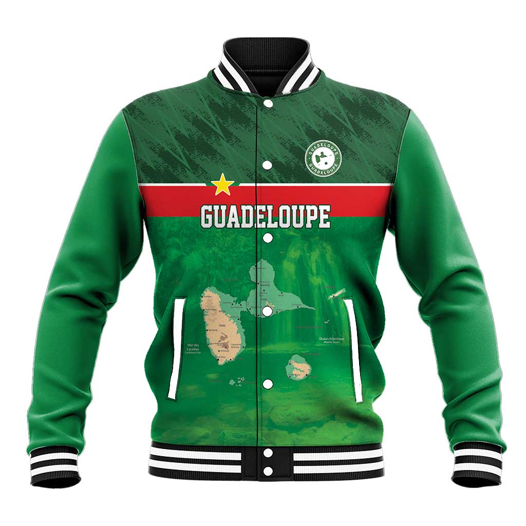Custom Guadelope Football Baseball Jacket Basse Terre Green Style