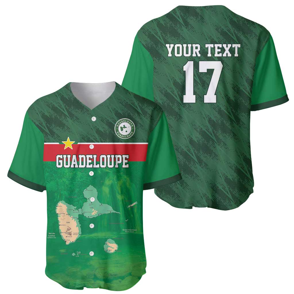 Custom Guadelope Football Baseball Jersey Basse Terre Green Style