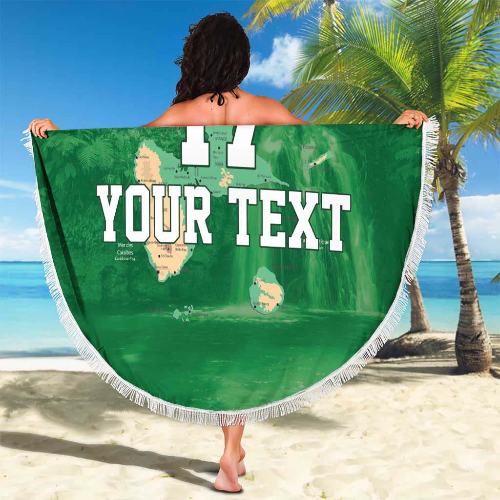 Custom Guadelope Football Beach Blanket Basse Terre Green Style