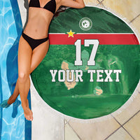 Custom Guadelope Football Beach Blanket Basse Terre Green Style