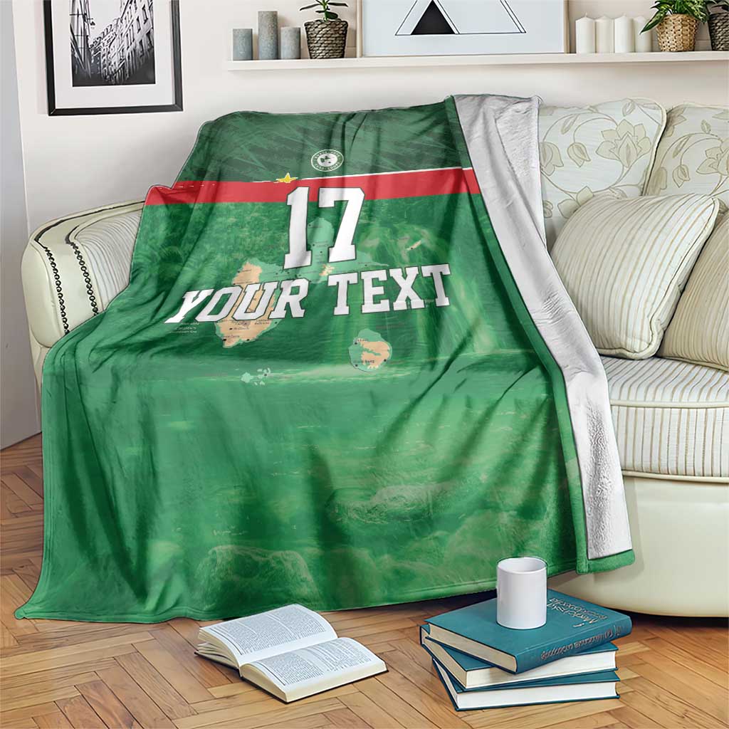 Custom Guadelope Football Blanket Basse Terre Green Style