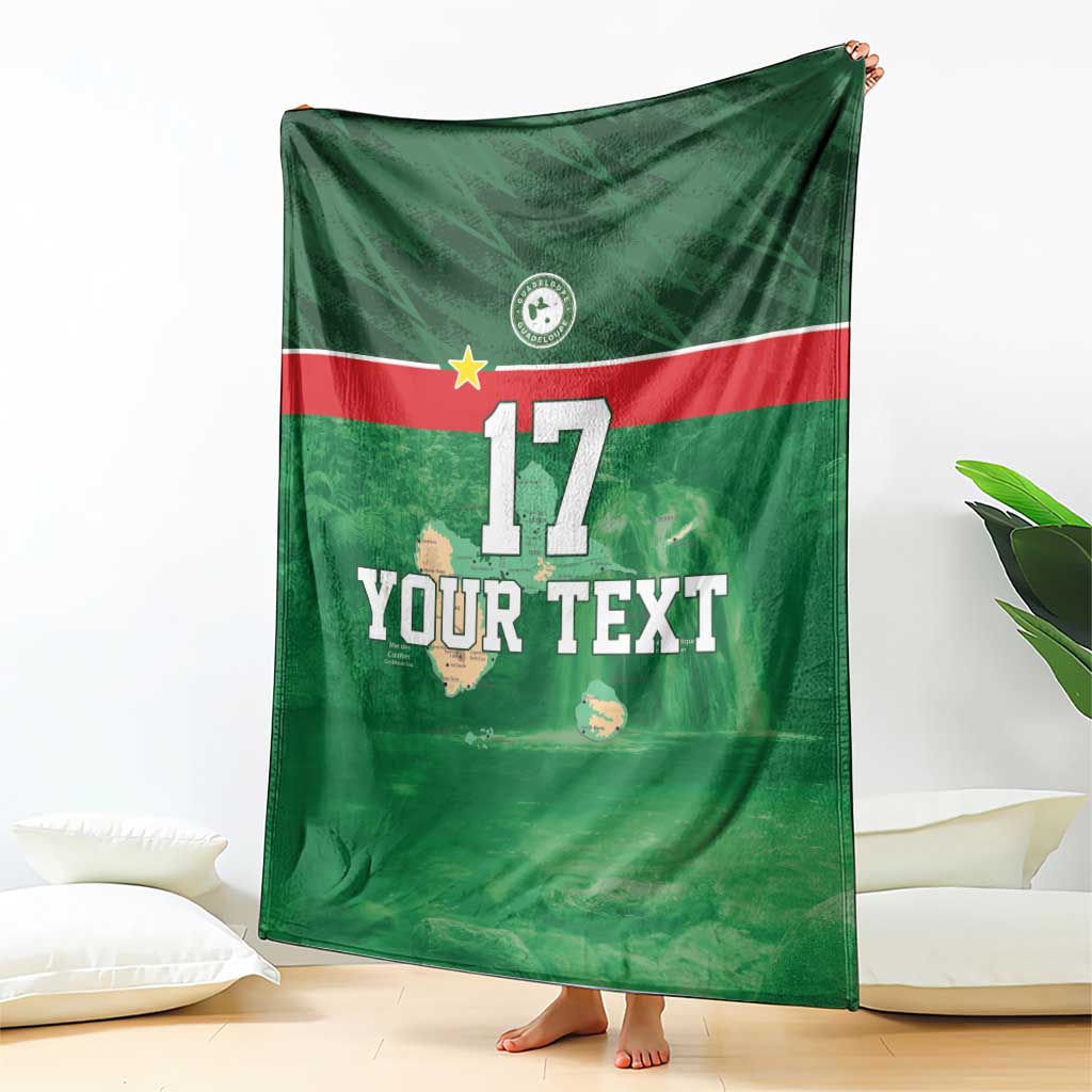 Custom Guadelope Football Blanket Basse Terre Green Style