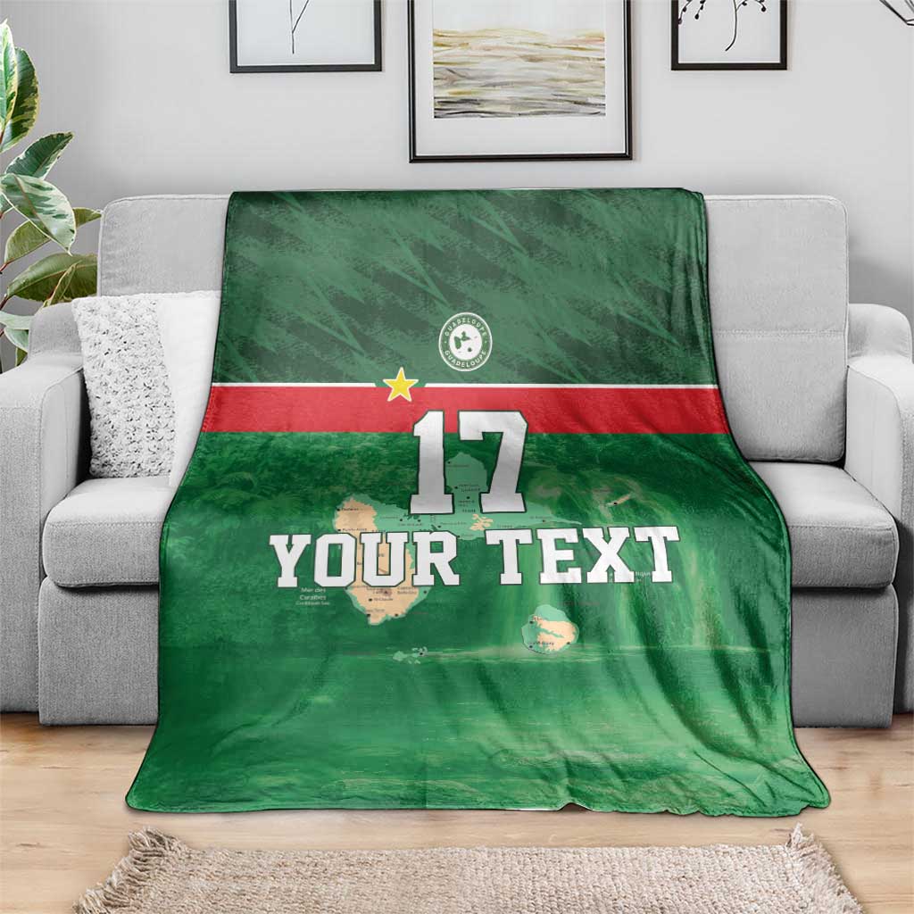 Custom Guadelope Football Blanket Basse Terre Green Style