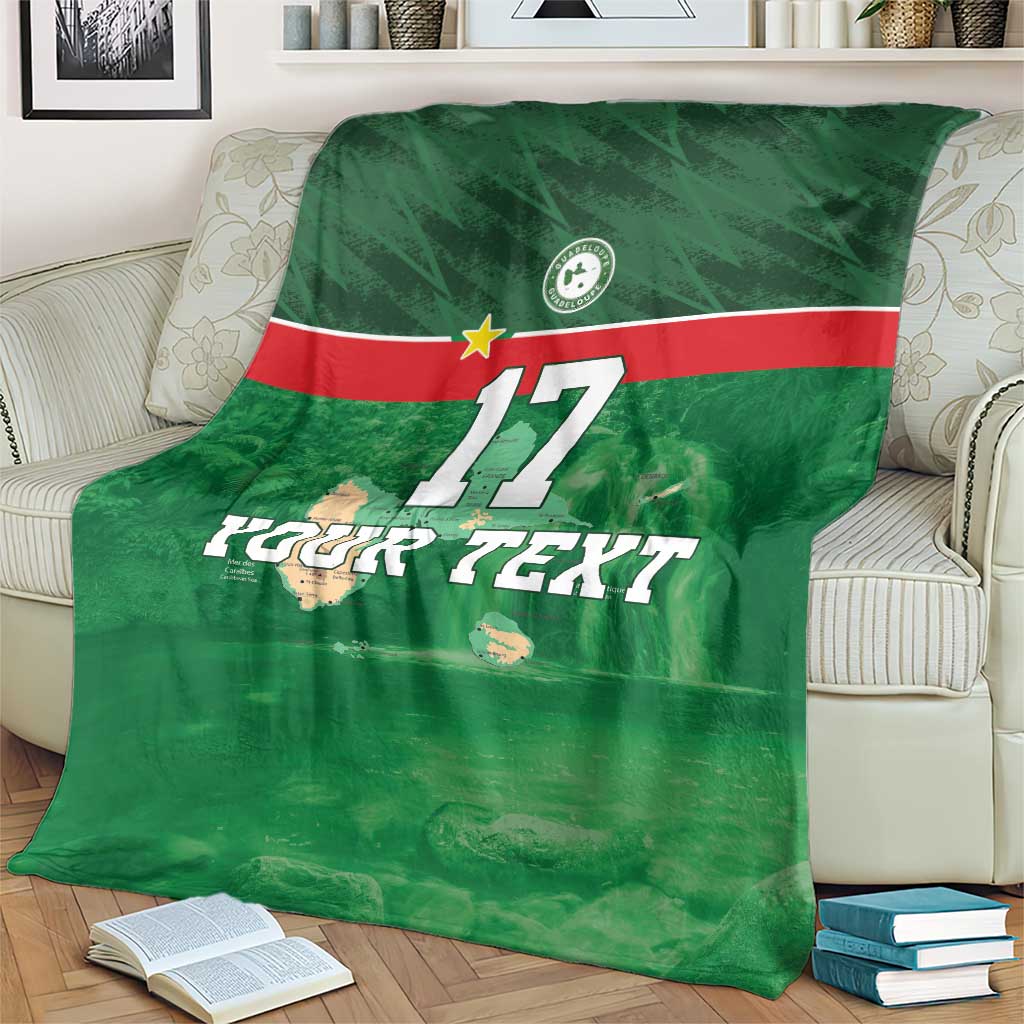 Custom Guadelope Football Blanket Basse Terre Green Style