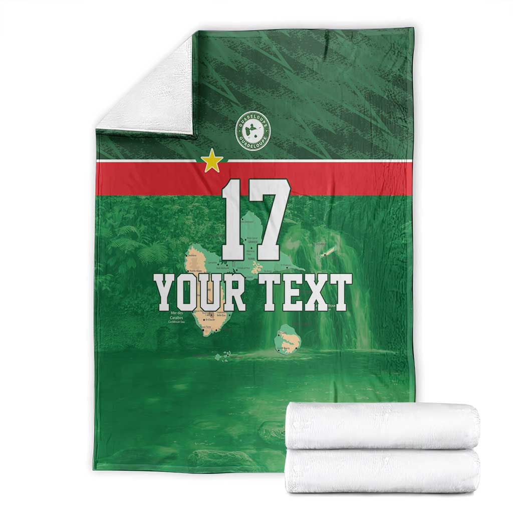 Custom Guadelope Football Blanket Basse Terre Green Style