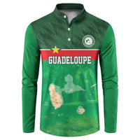 Custom Guadelope Football Button Sweatshirt Basse Terre Green Style